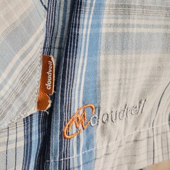 Cloudveil Shirt Multicolor Plaid Short Sleeve Button-Down Mens XL Mountain Works - Picture 8 of 11